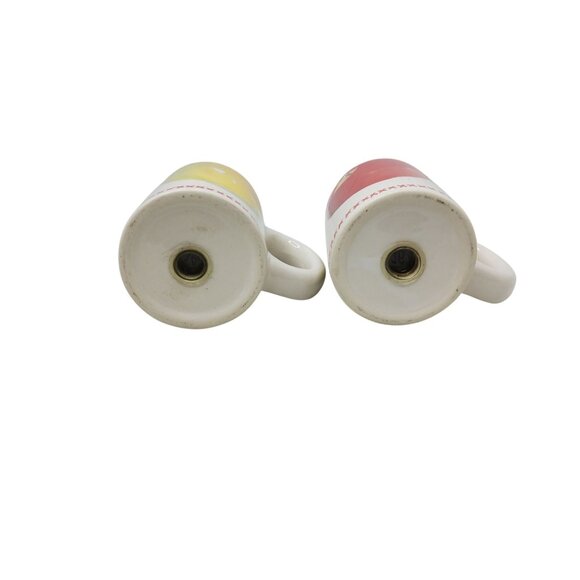 Vintage Ceramic Yellow & Red Apple Salt And Pepper Shakers - Picture 5 of 5